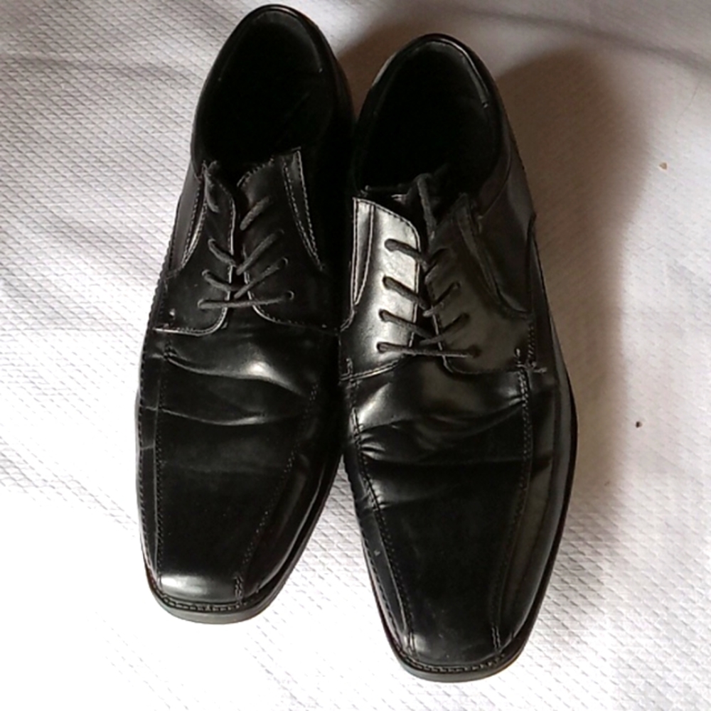 Kenneth Cole Reaction Men's Sz 11 Vegan Leather Oxford,Black - Picture 2 of 7